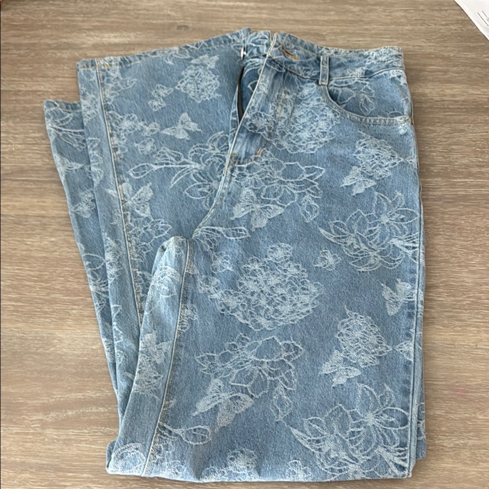 Floral print Blue Jeans
